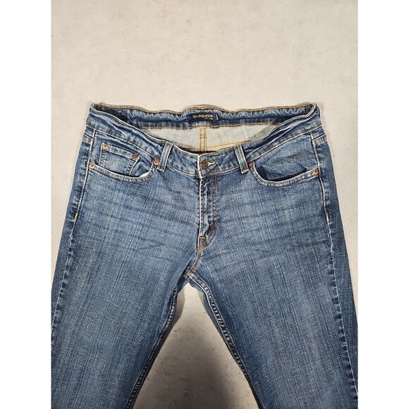Levi's 524 Jeans Womens 15M Too Superlow Medium Wash Stretch Denim Low Rise - Picture 3 of 9